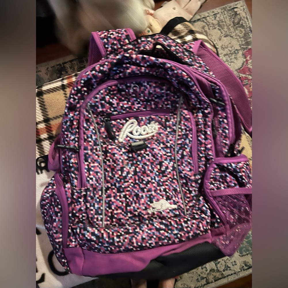 💥 5 for $15 Roots Colorful Backpack with Purple Highlights - Picture 1 of 5